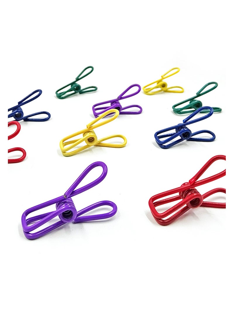Multifunctional clip Household color small clip Strong Iron clothespin folder Mini clip 50 packs  - Image 2
