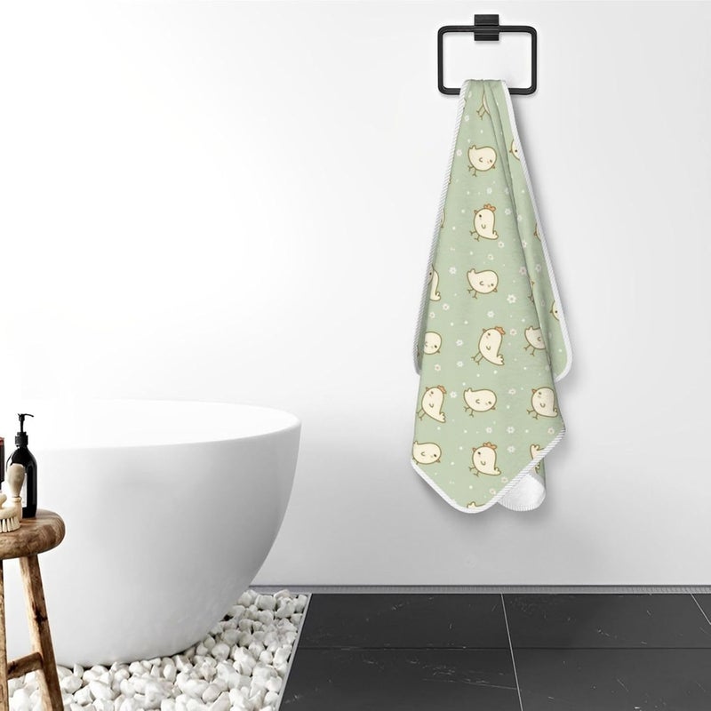 Cute Cartoon Chick Print Bath Towels 27”x55” Soft Absorbent Coral Fleece Towels for Bathroom, Quick Dry Bath Towel for Bathroom, Gym, Spa, Pool & Hotel - Image 5