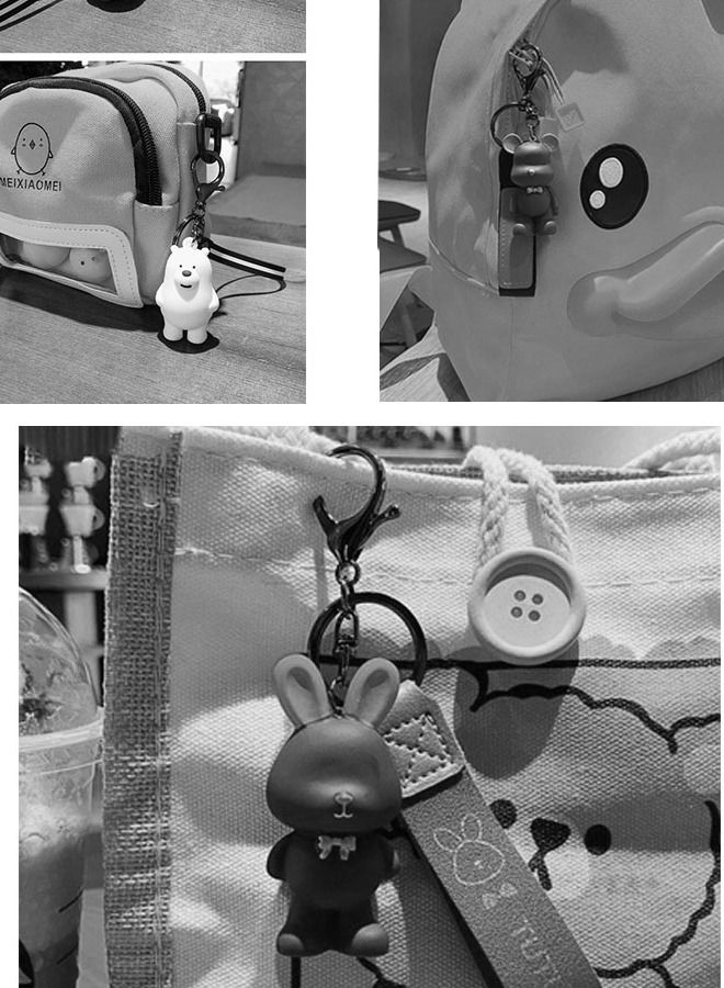 Generic Distinguished Cartoon Keychain Cute Accessory Disney Anime Mickey Mouse Keychain With Ribbon Fits Car Purse Bag Cute Creative Gift  - Image 3