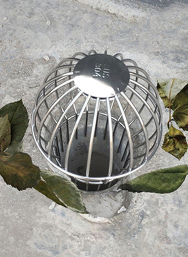 Baitaihem 304 Stainless Steel Drain Outdoor Roof Anti-Blocking Line Cap Drain Cover Gutter Protector Cleaner Gutter Cleaning Tool,3 inch - Image 4