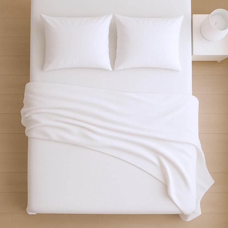Cottingon Cottingon 4 Pc Twin Extra Long Sheets for Dorm Bedding 100 Egyptian Cotton Specially Designed for College Room Beds Pocket fits 1015 inches Deep Mattress Twin XL 39x80 White Solid 