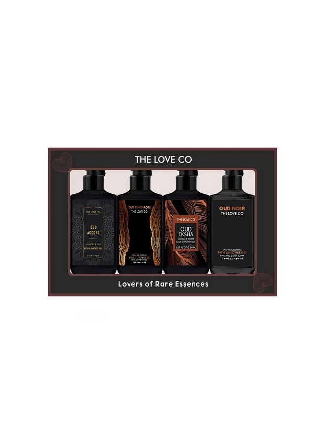 THE LOVE CO. The Love Co Oud Gift Kit Collection: Indulge In Shower Gels | Opulent Bathing Experience | Ideal Birthday & Special Occasion Hamper | Pack Of 4 - Image 1