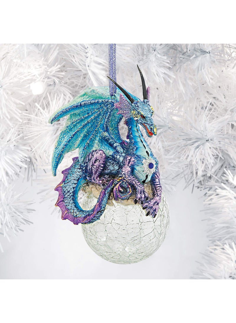 Design Toscano Design Toscano Frost The Gothic Dragon Holiday Ornament Christmas D?cor  3 Inches Wide  3 Inches Deep  5 Inches High  Handcast Polyresin  Full Color Finish  - Image 2
