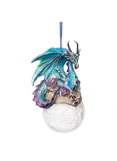 Design Toscano Design Toscano Frost The Gothic Dragon Holiday Ornament Christmas D?cor  3 Inches Wide  3 Inches Deep  5 Inches High  Handcast Polyresin  Full Color Finish  - Image 3