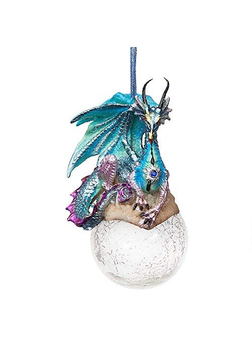 Design Toscano Design Toscano Frost The Gothic Dragon Holiday Ornament Christmas D?cor  3 Inches Wide  3 Inches Deep  5 Inches High  Handcast Polyresin  Full Color Finish  - Image 4