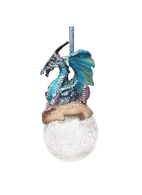 Design Toscano Design Toscano Frost The Gothic Dragon Holiday Ornament Christmas D?cor  3 Inches Wide  3 Inches Deep  5 Inches High  Handcast Polyresin  Full Color Finish  - Image 5