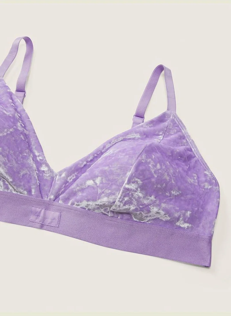 PINK Velvet Triangle Bralette