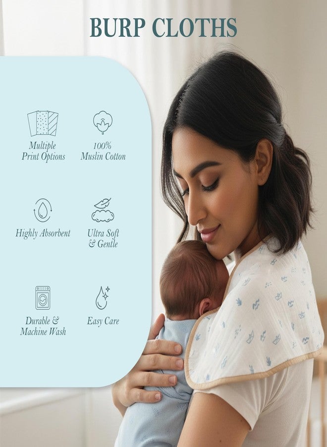 Masilo 100% Organic Ultrasoft Terry and Bamboo Burping Cloth & Bib for Newborn Baby-Soft Large Burp Cloth-Reusable Burp Bib for Toddlers- Absorbent & Soft Bibs for Teething Babies, (2 x Burp Cloth) - Toucan & Elephant - Image 4