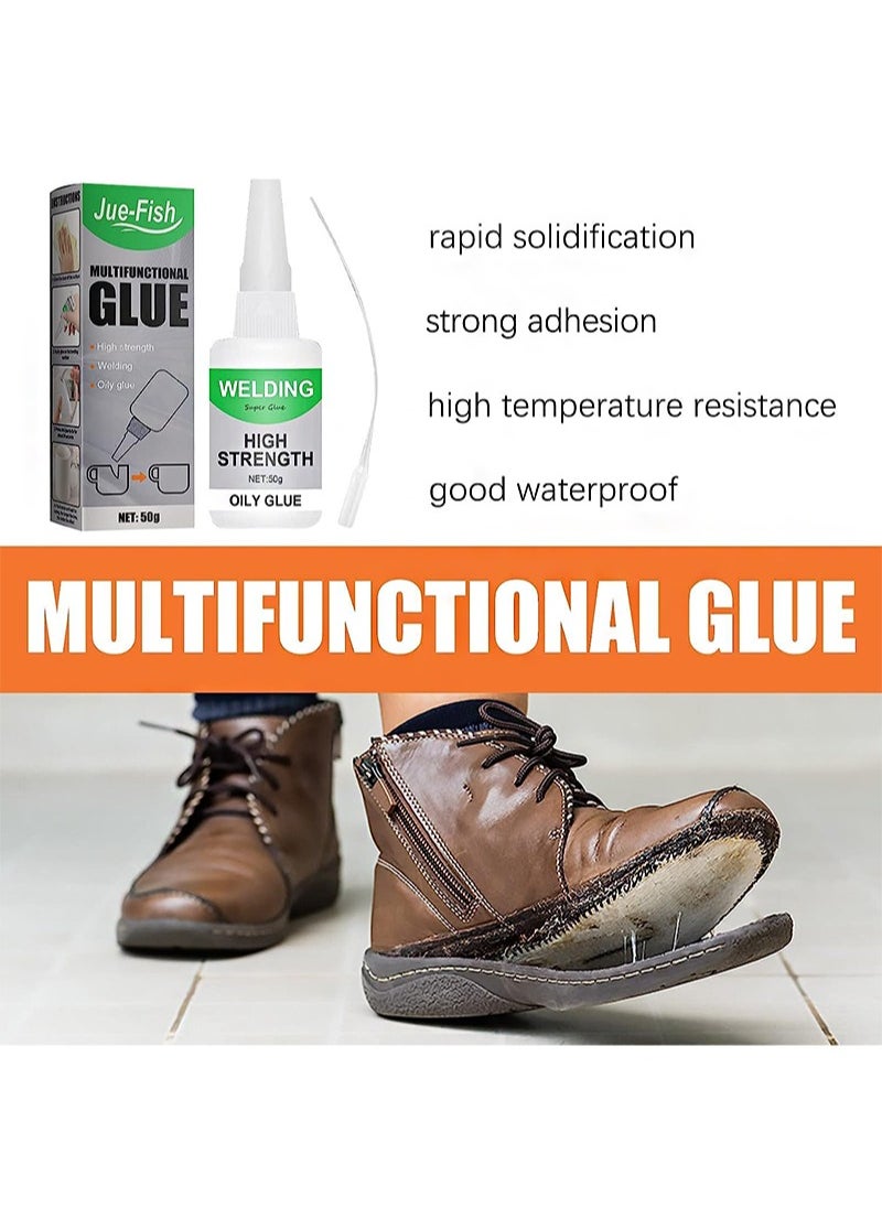 JUE-FISH - Multifunctional Glue，Welding High-Strength Oily Glue,  Instant Bonding Strong Adhesion Repairs Last Long Time for Metal，Plastic，Wood，Ceramics，Leather (50g) - Image 1