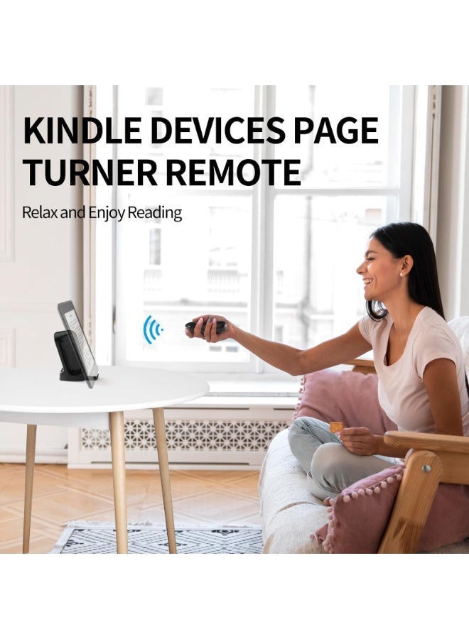 جهاز تقليب الصفحات، جهاز تحكم عن بعد لتقليب الصفحات لأجهزة قراءة الكتب الإلكترونية Kindle Paperwhite وOasis وKobo، جهاز تقليب الصفحات بنقرة واحدة لأجهزة iPhone وiPad وأجهزة Android اللوحية لقراءة الروايات، وتسجيل الفيديو والتقاط صور السيلفي. - Image 4
