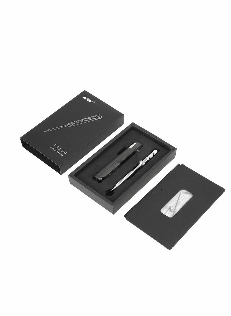 Excefore Electric Welding Kit, TS100 Portable Digital Electric Soldering Iron Welding Set DC 12V-24V 65W Soldering Tips Tool  - Image 1