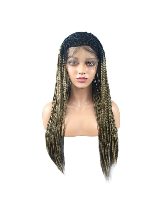 NIBEMINENT Synthetic Hair Braided Lace Front Wig Multicolour 20x18x3cm - Image 3