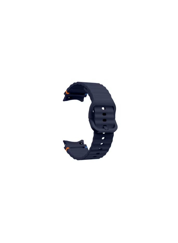 CATANES (for Samsung Galaxy Watch 7 / Samsung Galaxy Watch 6 ) Silicone Sport Band with Decorative Woven Line Durable and Sport Design for Men Women Dark Blue(for Samsung Galaxy Watch 7 / Samsung Galaxy Watch 6 ) Silicone Sport Band with Decorative Woven Line Durable and Sport Design for Men Women Dark Blue - Image 1