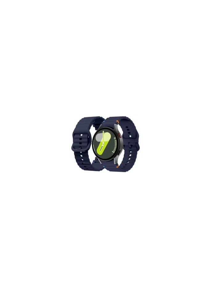 CATANES (for Samsung Galaxy Watch 7 / Samsung Galaxy Watch 6 ) Silicone Sport Band with Decorative Woven Line Durable and Sport Design for Men Women Dark Blue(for Samsung Galaxy Watch 7 / Samsung Galaxy Watch 6 ) Silicone Sport Band with Decorative Woven Line Durable and Sport Design for Men Women Dark Blue - Image 2