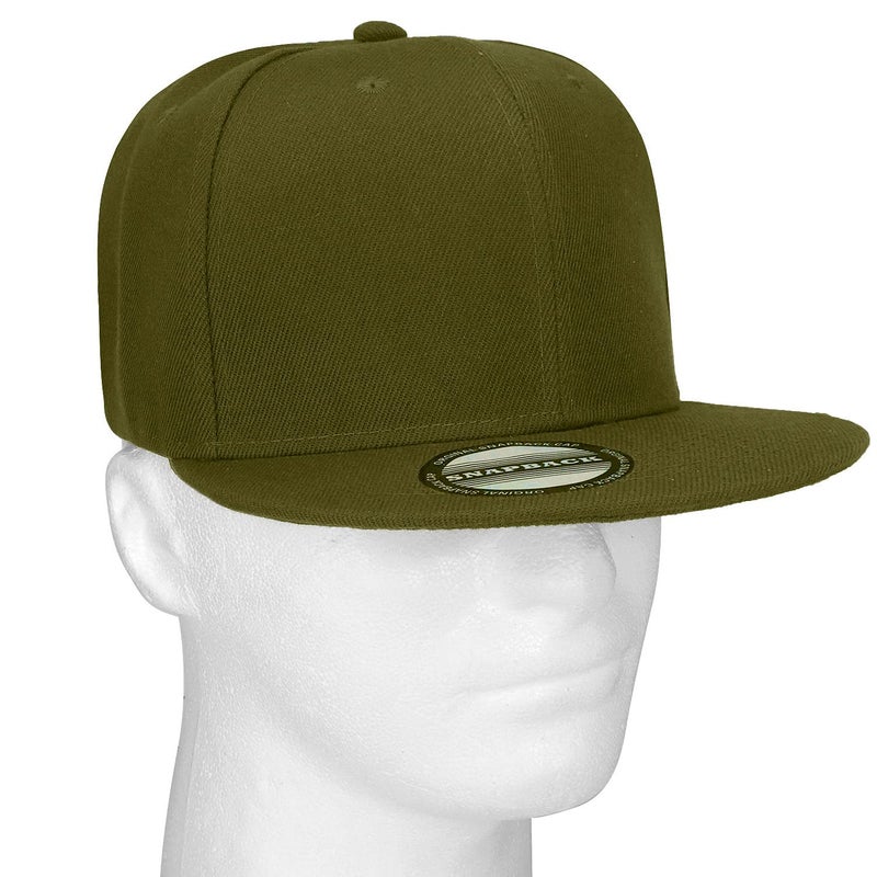 Falari Classic Snapback Hat Cap Hip Hop Style Flat Bill Blank Solid Color Adjustable Size (One Size, Army Green) - Image 5