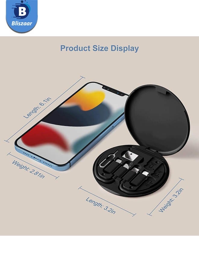 Bliszaar 5 in 1 Multi-functional USB charging adapter kit, USB C conversion set USB A and Type C, data transfer, card storage, tray eject pin, phone holder. - Image 2