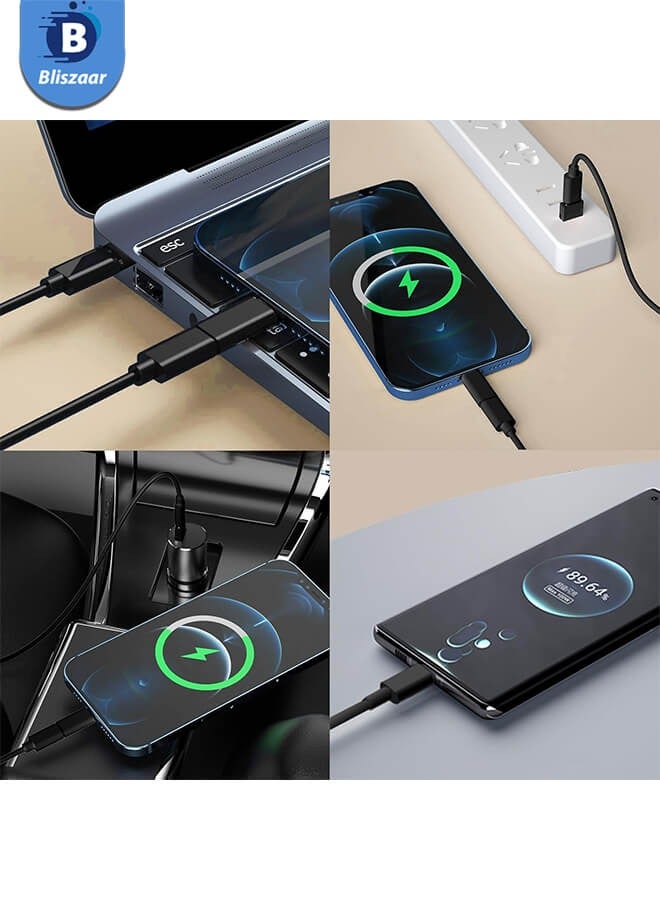 Bliszaar 5 in 1 Multi-functional USB charging adapter kit, USB C conversion set USB A and Type C, data transfer, card storage, tray eject pin, phone holder. - Image 3