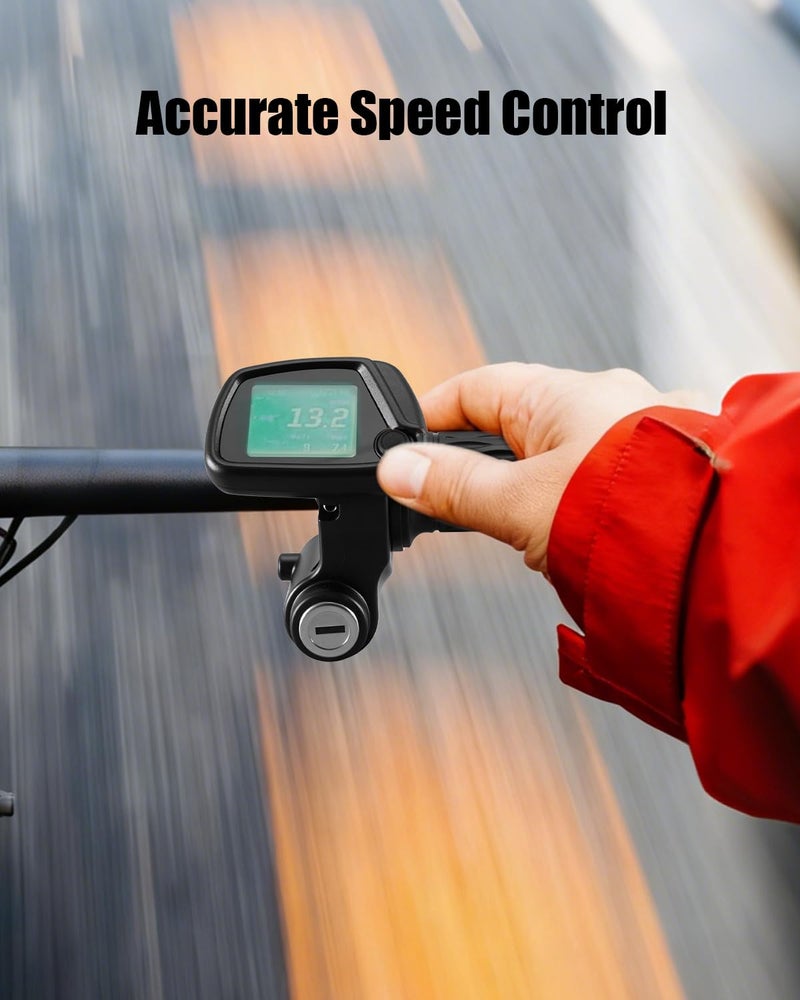 BOQNZN Speedometer 48V Throttle Dashboard Display Compatible with Tutti Soleil 01 Electric Dirt Bike, Grip with Dashboard LCD Display Digital Gauge Cluster Assembly, Real-Time Monitoring - Image 3