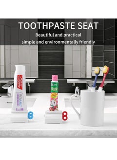 Oasisgalore 3pcs Rolling Tube Toothpaste Squeezer Toothpaste Seat Holder Dispenser for Bathroom（Blue）  - Image 5