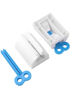 Oasisgalore 3pcs Rolling Tube Toothpaste Squeezer Toothpaste Seat Holder Dispenser for Bathroom（Blue）  - Image 3