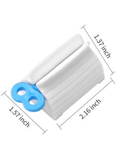 Oasisgalore 3pcs Rolling Tube Toothpaste Squeezer Toothpaste Seat Holder Dispenser for Bathroom（Blue）  - Image 2