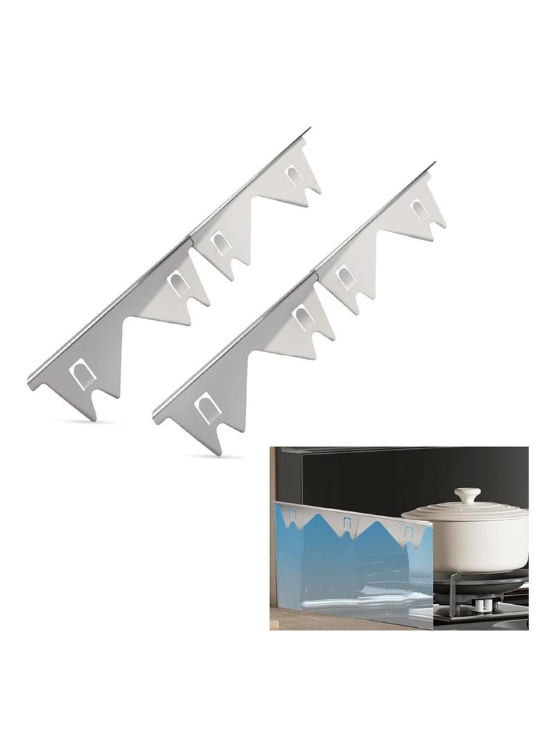 MVAQKLM  Stainless Steel Stove Gap Covers,2 Pcs Telescoping Stove Gap Filler Kitchen Oven Counter Side Gap Filler Heat Resistant Guard Easy Clean Range Trim Kit,Adjustable Length 35cm to 70cm-Silver - Image 1