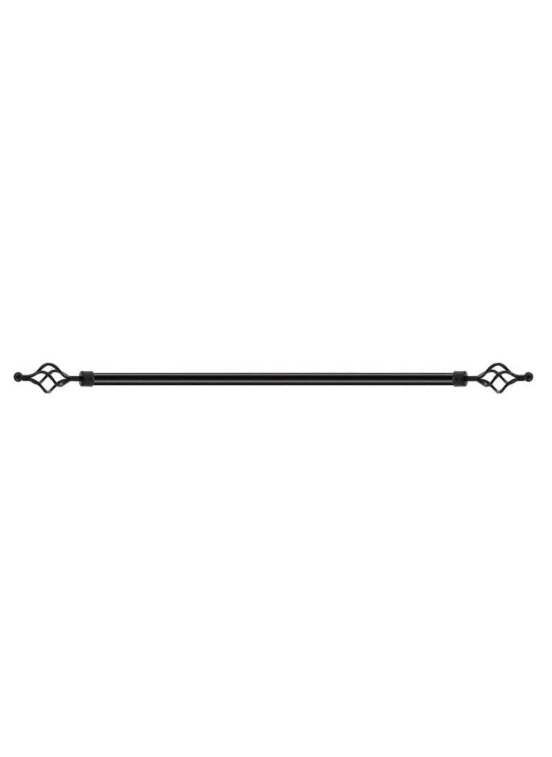 DubaiGallery Roman Pole Style Heavy Duty Luxury Extendable Curtain Rod, Metal Single Rod Finials Decorative End Window Treatment Rod Drapery Rod  - Image 1