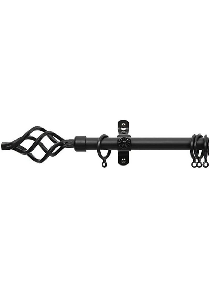 DubaiGallery Roman Pole Style Heavy Duty Luxury Extendable Curtain Rod, Metal Single Rod Finials Decorative End Window Treatment Rod Drapery Rod  - Image 4