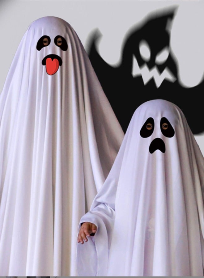 JCB CHIC White Ghost Cape Halloween Costume, Girl Halloween Fancy Dress Cosplay Boy White Boo Ghost Cloak Child Spooky Trick or Treating, Spooky Halloween Costume(S) - Image 5