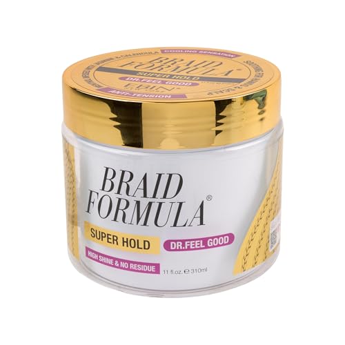 EBIN NEW YORK Braid Formula Dr Feel Good Super Hold 11oz Menthol Infused for Cooling Sensation Smoothing High Shine LongLasting Hold Perfect for Braids Locs Twists No Residue - Image 1