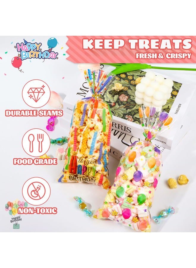 QOIUSO Clear Gift Bags for Birthday Party, 50PCS Clear Plastic Cellophane Bags for Treat,Candy, Goodies, Birthday Party Favors and Gift Packaging - Image 4