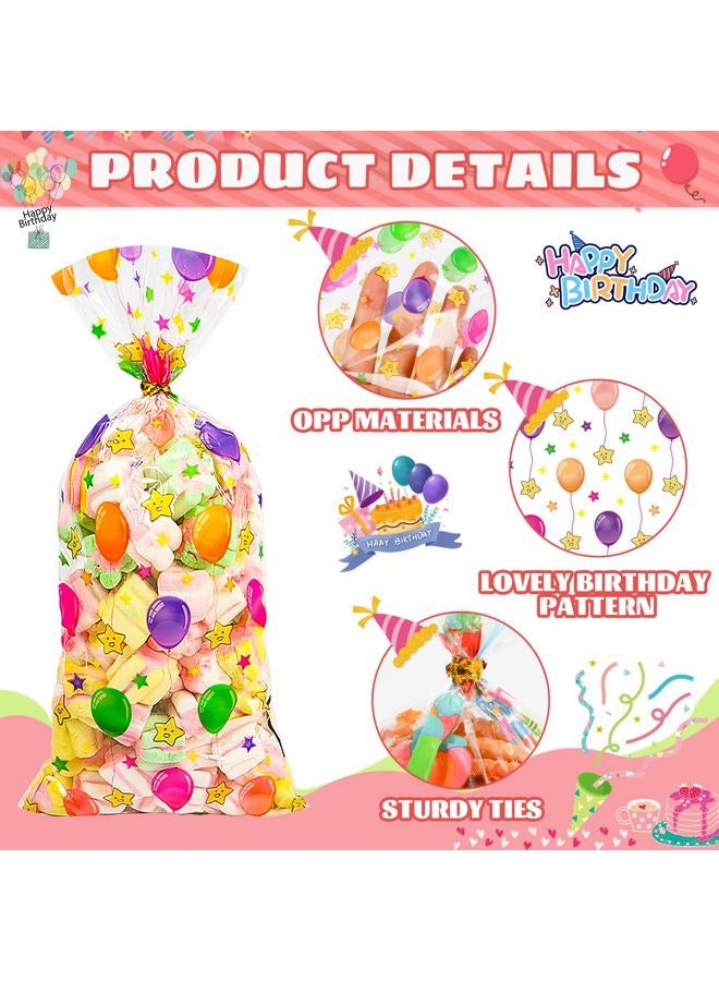 QOIUSO Clear Gift Bags for Birthday Party, 50PCS Clear Plastic Cellophane Bags for Treat,Candy, Goodies, Birthday Party Favors and Gift Packaging - Image 5