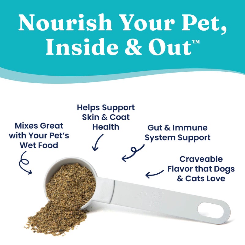 Solid Gold Cat & Dog Multivitamin Powder - Kelp Powder, Omega 3 & Vitamins for Dental, Digestive, Immune, Skin & Coat Health - Multi Vitamin for Dogs & Cats - Cat & Dog Food Additive Supplement - 5oz - Image 4