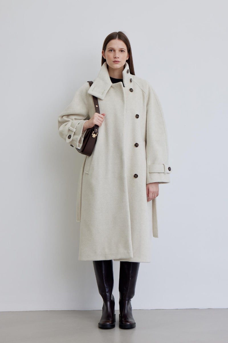 Manuka Iza Premium Stamp Coat Beige  - Image 3