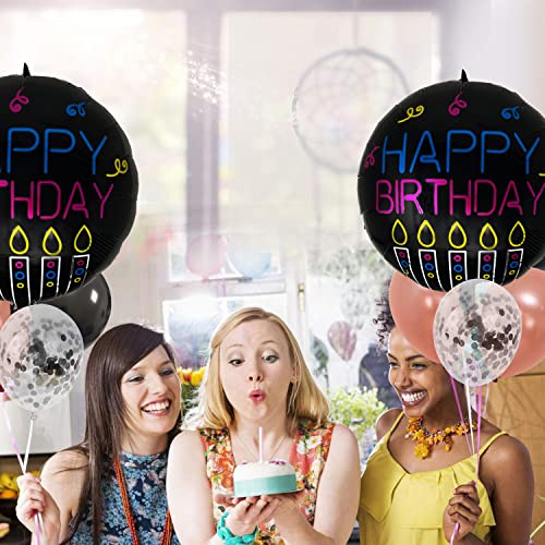 AMFIN® (Pack of 2) 17 Inch Happy Birthday Round Foil Balloons/Happy Birthday Balloons for Decoration/Birthday Theme Party Decorations (Multi) - Image 4