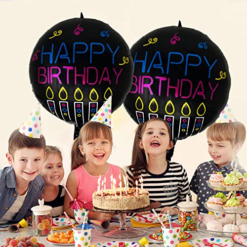 AMFIN® (Pack of 2) 17 Inch Happy Birthday Round Foil Balloons/Happy Birthday Balloons for Decoration/Birthday Theme Party Decorations (Multi) - Image 5