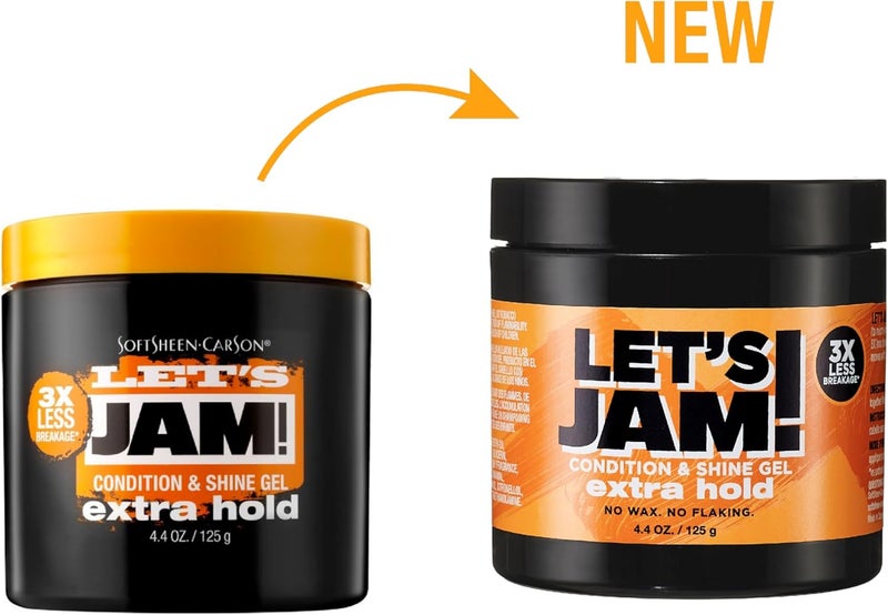 SoftSheen-Carson Let's Jam! Extra Hold Shining and Conditioning Hair Gel, 4.4 oz - Image 2