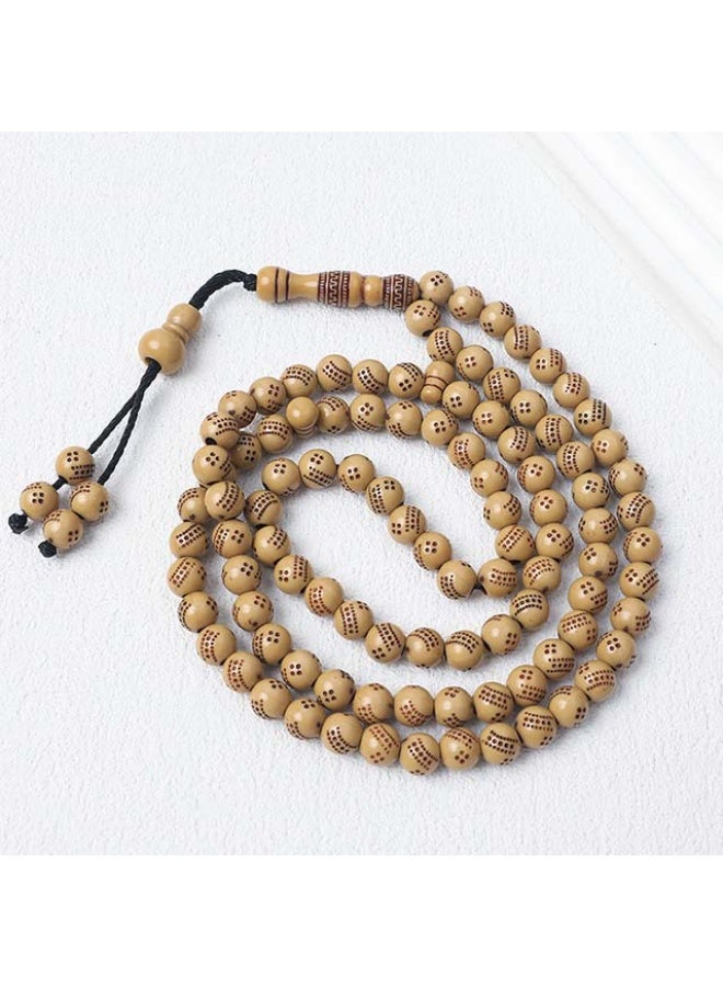 NIBEMINENT 99 Muslim Prayer Beads Soy Milk Color/8mm