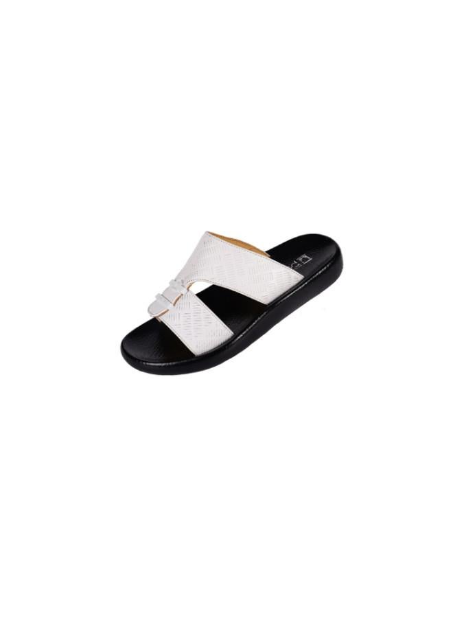barjeel uno 008-3573 Barjeel Uno Boys Arabic Sandals B-63073 White  - Image 1