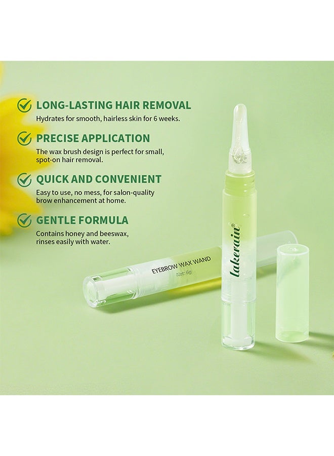 lakerain Eyebrow Wax Wand, Made With Honey & Beewax, For Salon Quality Brows At Home Up For 6 Weeks Of Hair Free Skin - Image 5