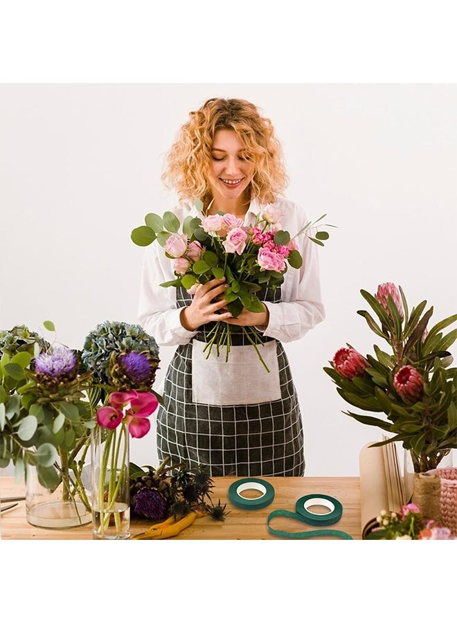 6 Roll Floral Tape 1/2inch Flower Tape Dark Green, Floral Tapes for Bouquet Stem Wrapping and Floral Crafts, Wedding Bouquet - Image 4