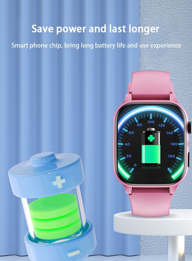 Arabest Children's Smart Watch,Locator,Large Screen Sports Watch,Silicone Material,Suitable for Gifts for Children(Pink)  - Image 4