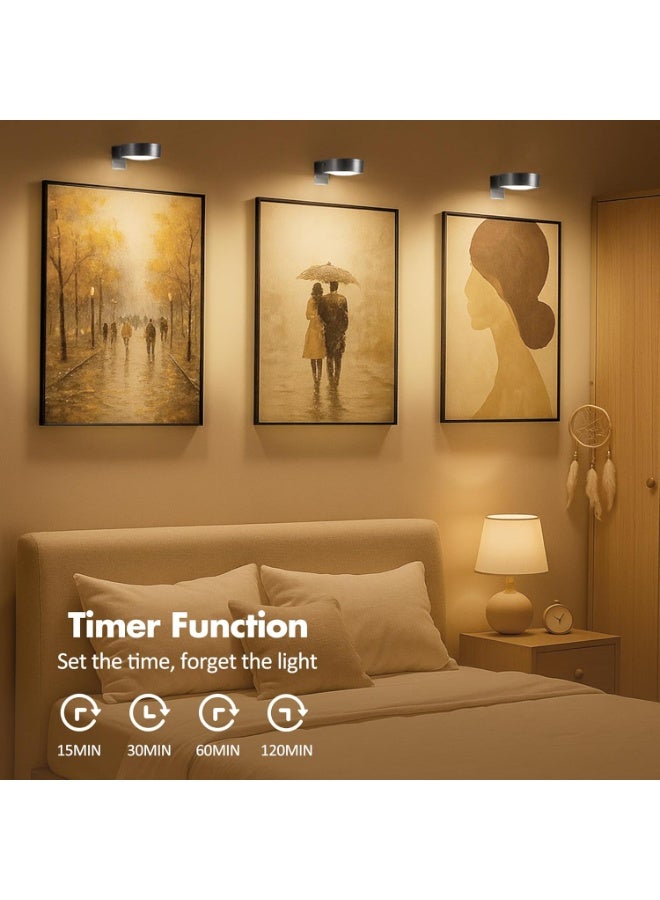 Rechargeable 3 Wall Mounted Lights, 13 Color Lighting Mode, Wireless Magnetic Painting Light With Remote Control, Innovative Lighting For Home Decoration - Image 3