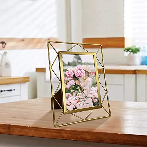 SPEPLA 4x6 Metal Picture Frames for Tabletop or Wall Mounting Display, 2 Pack 6 x 4 Photo Frame - Image 3