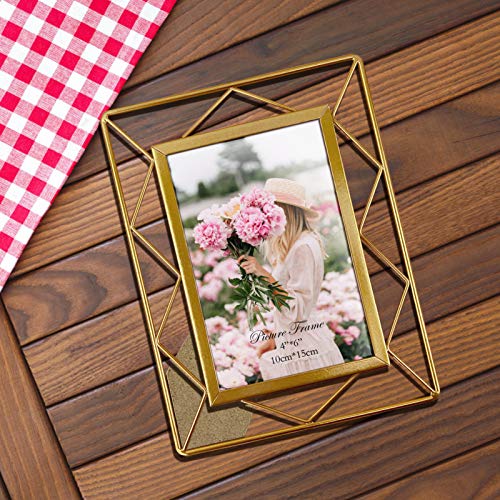 SPEPLA 4x6 Metal Picture Frames for Tabletop or Wall Mounting Display, 2 Pack 6 x 4 Photo Frame - Image 5