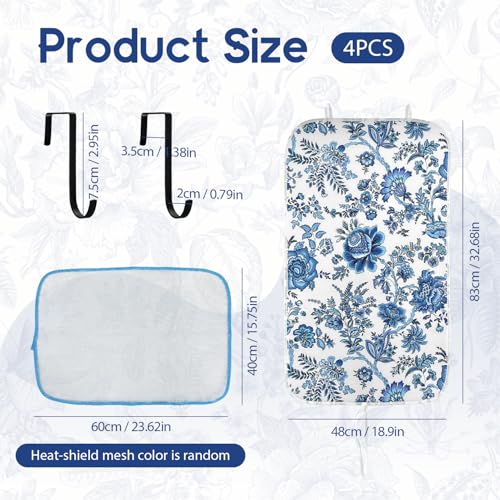 FALESHOS Portable Ironing Mat - 3mm Heat Resistant Padding with 2 Hooks + 1 Insulating Pad for Table or Bed Steam Pressing | Quilting & Travel Blanket Ironing Board Alternative - Image 2