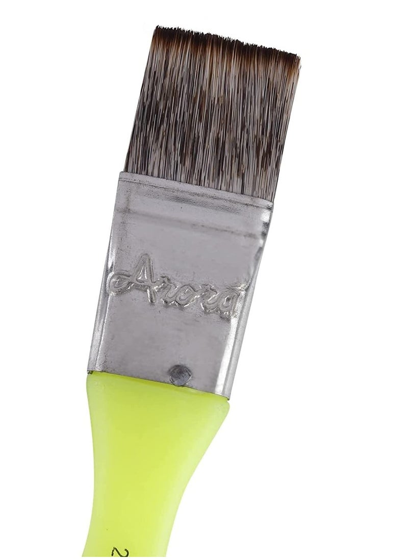 Arora Arora Synthetic Hair Flat Paint Brush of 1 Inch, 25 mm for Watercolor and Acrylic Painting  - Image 3