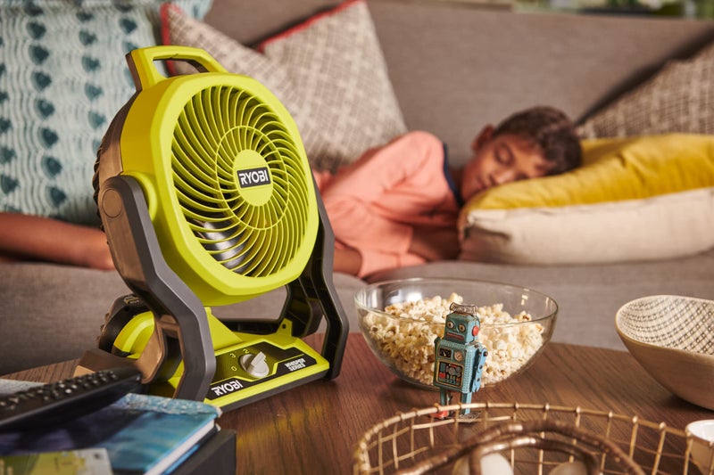 RYOBI RF18-0 18V ONE+ Cordless 3-Speed Whisper Fan (Bare Tool), Hyper Green - Image 2
