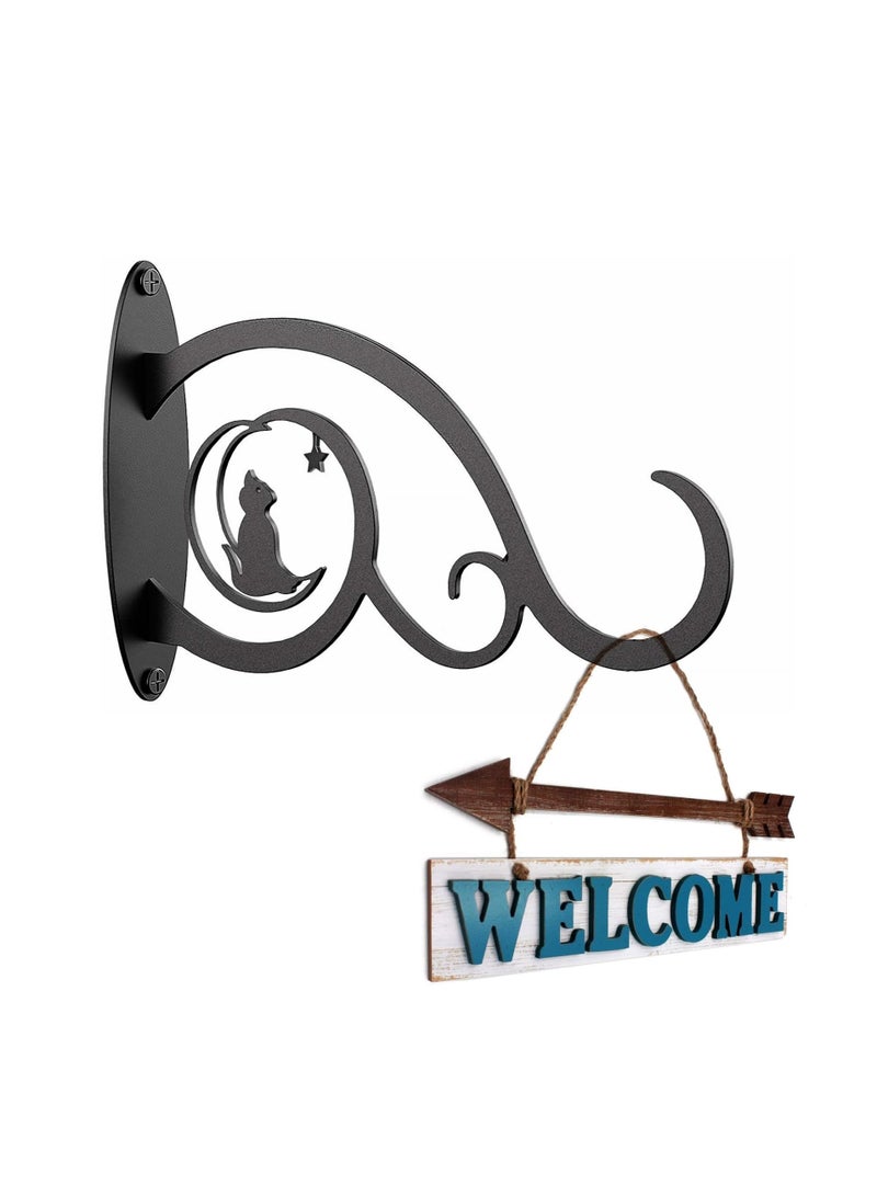SYOSI 2PCS 8 Inch Metal Plant Hanger Bracket, Decorative Plant Hangers Indoor Hanging Plant Bracket Metal Hanging Bracket Heavy Duty Plant Hanger for Flower Basket Bird Feeder Wind Chime Lanterns  - Image 2