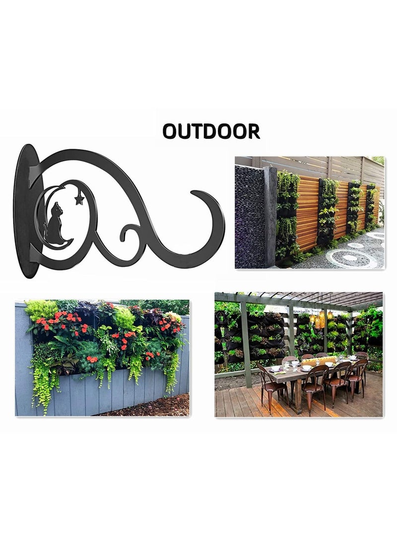 SYOSI 2PCS 8 Inch Metal Plant Hanger Bracket, Decorative Plant Hangers Indoor Hanging Plant Bracket Metal Hanging Bracket Heavy Duty Plant Hanger for Flower Basket Bird Feeder Wind Chime Lanterns  - Image 3